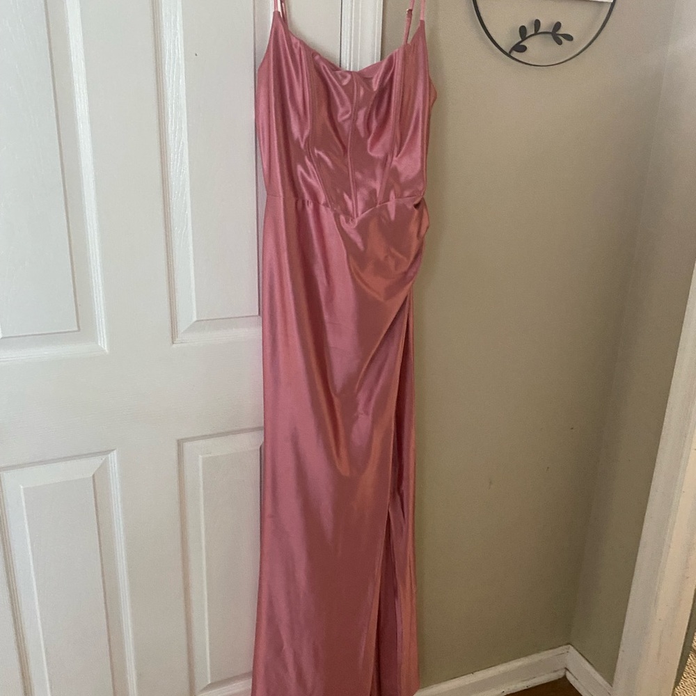 David's Bridal Pink Prom Dress